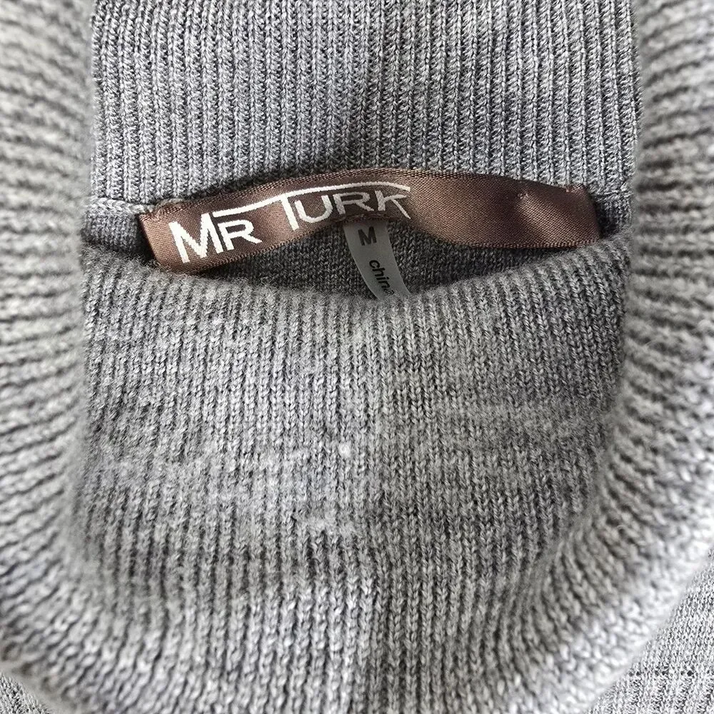 Mr Turk Long Sleeve Merino Wool Turtleneck Sweater Medium